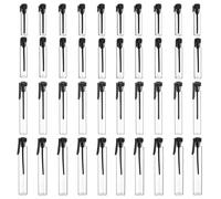 40Pcs Empty Perfume Sample Bottles Essential Oil Test Tube Bottle Mini Glass Refillable Sample Vial Containers for Aromatherapy, Fragrance and Liquid - Black 4 sizes
