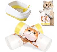 40Pcs Extra Large Cat Litter Tray Liners with Drawstring Cat Litter Liners, Heavy Duty Cat Poop Bags, Pet Supplies Durable Scratch Resistant Leak Proof, Litter Tray Bags for Cat Litter Box - 94×45 cm