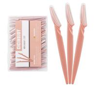 40pcs Eyebrow Razor for Women, Face Shaver Kit Dermaplaning Tool for Peach Fuzz Removal, Stainless Steel Blades with Protective Covers | Eyebrow Trimmer, Facial Hair Removal (Terracotta)