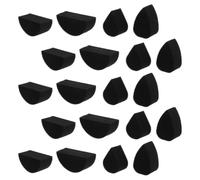 40pcs Face Paint Sponge Set Teardrop and Semicircular Shapes | Polyurethane Build, Gentle on Skin, Quick-drying and Reusable, for Parties and Festivals, Black Finish