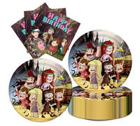 40pcs Falls of Gravity Party Decorations Tableware Dessert Plates 7Inch and Napkins For Falls of Gravity Party Supplies