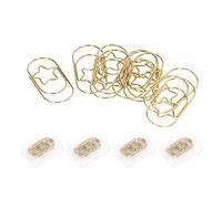 40Pcs Fancy Paperclips Star Style, Cute Paper Clips for Office School Home, Rustproof Coating Strong Clamping Force, Five Pointed Star Shaped Planner Clips with Storage Box (Gold)