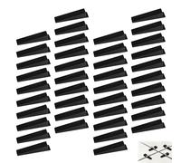 40pcs Fence Panel Wedges Reusable Plastic Wedges for Fence Panels Anti-Rattling, Tile Leveling Insert Locator Tile Spacers for Ceramic Laying Slat Alignment (85x15x20mm, Black)