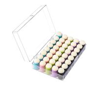 40Pcs Finger Sponge Dauber Set 3.2 X 1.8cm Painting Sponge Daubers with PVC Storage Box for Smearing Dyeing Mixing and Coloring (Multicolor)