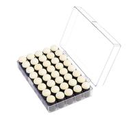 40Pcs Finger Sponge Dauber Set 3.2 X 1.8cm Painting Sponge Daubers with PVC Storage Box for Smearing Dyeing Mixing and Coloring (Black)
