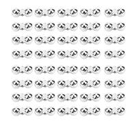 40Pcs Fishing Double Rattle, Portable ABS Double Rattle Lure Fish Sea Fishing Attractor Bell Beads Accessory for Luring Fish(silver)