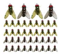 40Pcs Fly Fishing Flies Fishing Lures Fly Fishing Lures Kit Black and Yellow Fishing Lures Shrimp Scents Fly Fishing Accessories Suitable for All Kinds Of Waters, Fly Fishing