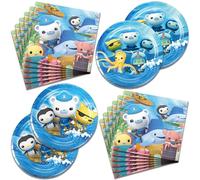 40Pcs For Octonaut-s Party Supplies include 20 plates, 20 napkins for the Octon-auts birthday party