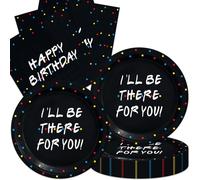 40Pcs Friend Birthday Party Decorations,I'll Be There For You Plates and Napkins Party Supplies Set for 20 Guests