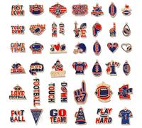 40PCS Game Day Charms for Bracelet Making Enamel Football Charms for Bracelet Necklace Earrings Jewelry Making DIY Football Mom Accessories Gifts, L, Enamel, No Gemstone