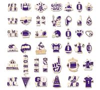 40PCS Game Day Charms for Bracelet Making Enamel Football Charms for Bracelet Necklace Earrings Jewelry Making DIY Football Mom Accessories Gifts, L, Enamel, No Gemstone