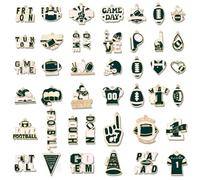 40PCS Game Day Charms for Bracelet Making Enamel Football Charms for Bracelet Necklace Earrings Jewelry Making DIY Football Mom Accessories Gifts, L, Enamel, No Gemstone