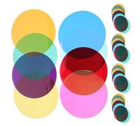 40pcs Gel Filters for Lights, Warm Tone Colour Film Sheets | Self-adhesive PET Overlay, Finish, for Desks and Wall Sconces in Offices or Creative Spaces