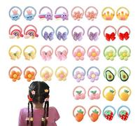 40Pcs Girls hair bands Soft and Enduring Baby Hairbands Comfortable Fit Toddler Hair Accessories Ponytail Holder Hair Ties Suitable Multicolor Hair Bobbles Girls Hair Accessories