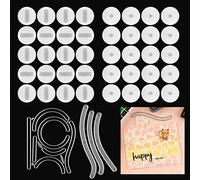 40PCS Gliders for Slider Cards 2PCS Irregular Track Scratch Shape Border Metal Cutting Dies for DIY Scrapbooking Paper Crafting Die Cuts Stencil 100PCS Double Sided Adhesive Circles Rotating Sliding