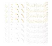 40pcs Glitter Freckles Face Tattoo, Gold & Silver Waterproof Sweatproof Sparkle Freckles Temporary Stickers Makeup Patches for Women Christmas Festival Rave Halloween Party Decor Supplies Accessories