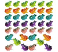 40PCS Glow in the Dark For Mini Frog Resin Statues for Terrarium Decoration Fairy Garden Setup and Creative Tabletop Arrangements
