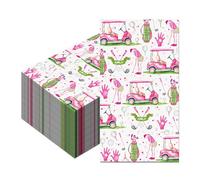 40Pcs Golf Disposable Paper Napkins Golf Ball Lunch Dinner Tableware Disposable Paper Napkin Pink White Golf Balls Party Themed for Birthday Party, Sporting Events, Picnics, Barbecues