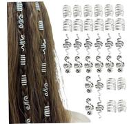 40Pcs Hair Cuffs, Dreadlocks Hair Jewelry for Women Braids, Fashion Hair Cuffs for Braids, Alloy Hair Clips for Dreadlocks Beads Hair Rings Braiding Hair Decorations.