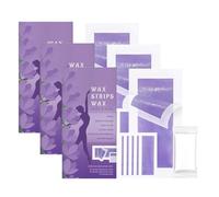 40Pcs Hair Removal Wax Strips,2 IN 1 Facial Body Wax Strips with 10 Finish Wipes,Bikini Hair Removal for Travel & Home for Face,Body, Arms, Legs, Underarms (A, 3PACK)