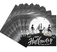 40PCS Halloween Napkins, Halloweens Black Serviettes Napkins， Prank Party Napkinghost Soft Serviettes for Dinner Scream Party Decoration