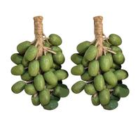 40Pcs Handmade Simulated Grapes Soap with Box Woven Hanging Grape Soap (Green)