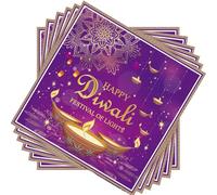 40Pcs Happy Diwali Napkins Diwali Decorations for House Napkin - 33x33cm Indian Diwali Serviettes Paper Napkins Disposable Dinner Party Napkins for Happy Diwali Party Supplies Decorations