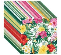 40Pcs Hawaiian Tropical Summer Party Napkins with Hibiscus Design - Beach Party Tableware for Summer Decorations