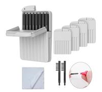 40pcs Hearing Aid Filters, 1.3mm Wax Guards Protection Hearing Aid Accessories with Cleaning Brushes and Cloths for Phonak, Widex, Resound, Unitron, Starkey, Signia（5 Boxes, Grey）