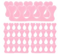 40pcs Heart Shaped Foam Toe Separators for Pedicure Pink