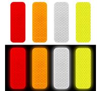 40pcs High-Visibility Reflective Stickers Kit - Waterproof, Self-Adhesive Safety Decals for Helmets, Bikes, Scooters, Motorcycles, Strollers - Nighttime Visibility Enhancement in Multiple Bright Color