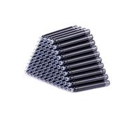 40Pcs Ink Cartridge Disposable Erasable Blue Fountain Pen Refills Black Refills 3.4 mm Bore Diameter Universal Ink Sac (40Pcs Black(Non-erasable))