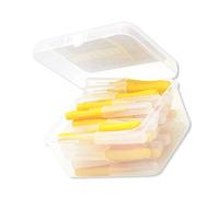 40pcs Interdental Brush Ultra Fine Toothpick Soft Head Fine interdental Toothpick Floss Stick Tooth Floss Head Toothpick Cleaning Tool (Yellow & 0.4mm)