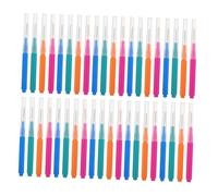 40Pcs Interdental Tooth Cleaning Brushes Flossing Tool for Braces with Push Pull Design Deep Clean Between Teeth Multi Color Toothpick Cleaners for Home Travel Use