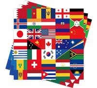 40Pcs International World Flags Napkins, World Country Flags Serviettes Nations Tableware for VE Day 80th Anniversary Decoration Europe International Feast Sports Event Party