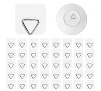40Pcs Invisible Adhesive Plate Hanger Disc Plate Hangers Strong Invisible Plates Holder Self-Adhesive Picture Hangers without Nails Frame Hanger Plates Holder Picture Holders without Drilling for Home