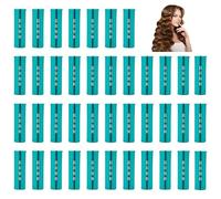 40Pcs Jumbo Perm Rods For Long Hair, Plastic Cold Wave Rods For Hair Rods,Green Curling Perm Rods for Women Home Hairdressing