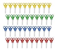 40Pcs Kids Scissors Safety Childrens Scissors with Stainless Steel Blunt Tip Blades and Ergonomic Handle Great for Children's Hands DIY Cut Decoupage School&Home Use(Red/Blue/Yellow/Green)