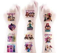 40Pcs Kpop Movie Hunters Temporary Tattoos, 4 Sheet Korean Idol Cosplay Accessories Body Art TattoosStickers for Boys Girls Fans Party