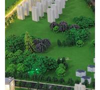 40PCS Landscape Trees for Model Trains and Dioramas Ideal for Scene Layouts, Building Models, and Teaching Aids