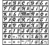 40Pcs Letters Templates Number Stencils Reusable PET Stencils Kid Graffiti for Painting On Wood Glass Scrapbooking Template Sets Reusable Scrapbooking Stencil for Adults Love Wedding Party