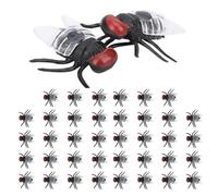 40pcs Lifelike Plastic Fly Prank Toy Set for Tricking Friends, Flexible and Resilient Fake Fly Model Toy, Ideal for Scaring Friends and Party Decorations