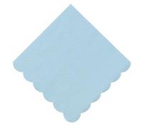 40PCS Light Blue Cocktail Napkins - Disposable 2-Ply Paper Napkins with Elegant Scalloped Edge for Wedding, Baby Shower, Birthday, Anniversary & Party Tableware Decorations