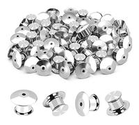 40PCS Locking Pin Back Locking Pin Keeper Clasp, Metal Pin Backing for Brooch Enamel Lapel Pin Lock