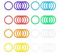 40Pcs Loose Leaf Binder Rings Colorful Book Rings Notebook Paper Rings for Flash Cards Keychain Key Ring for Books Index Cards Students Teachers Workers School Office,8Colors,1.5inch