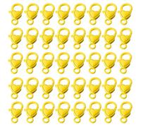 40pcs Love Heart Lobster Claw Clasps in Various Color Jewelry Accessory for Necklace Keychain Creation Decorative Clasps