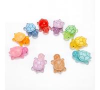 40pcs Luminous Mini Resin Turtles, Tiny Glow in The Dark Turtles, Small Resin Animals, Mini Figurines Marine Animals for Birthday Party DIY Aquarium Miniature Creatures Decor(1.26x0.4 in, 10 Colors)