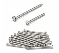 40Pcs M3.5 UK Electrical Socket Screws,40+50mm Electrical Screw,Silver Flat Head Slotted Machine Screws,Electrical Outlet Switch Extender Screws Box Specialised Screws,for Socket Switch,Junction Boxe