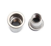 40pcs M3 M4 M5 M6 M8 M10 Rivet Nuts Stainless Steel Flat Head Threaded Nut Rivets Nutsert Cap Countersunk Head Rivet Nut(M3)