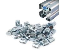 40pcs M5 Slide in T Nut Tee Sliding Nut Nut for Aluminum Extrusion with Profile 2020 Sereis Slot 6mm